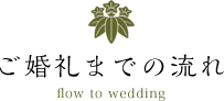 ご婚礼までの流れ